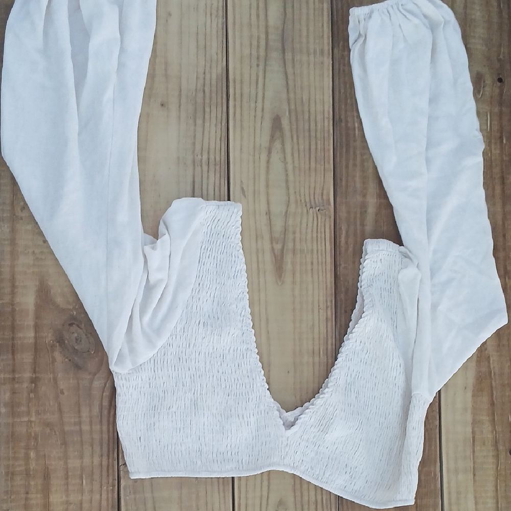 12th Tribe Cream Textured Top